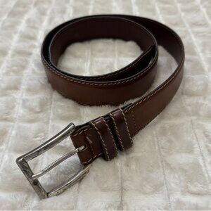 Allen Edmonds 34 Brown Leather Dress Belt ~ Classic Work Career Designer